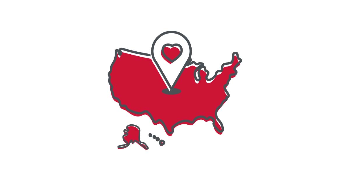 Map of the largest nonprofits in the U.S.